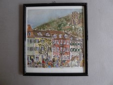  Aquarell Heidelberg Kornmarkt