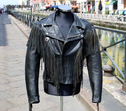 Herren lederjacke biker