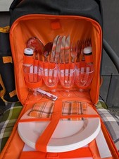  Picknick-Rucksack FUXTEC Picknick Tasche für 4 Personen mit Kühlfach Rucksack