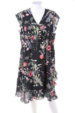 H&M MAMA Kleid Damenkleid Blumen XL multicolor schwarz