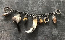 Charivari Dirndelkette silber, 7 gefasste Anhängern, TOP ZUSTAND