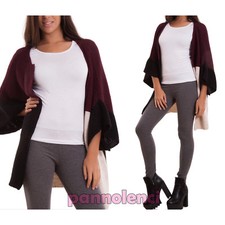 Damen Strickjacke ohne Verschluss Pullover Pulli Bolero Schulterschutz Neu CJ-1793