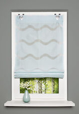 Raffrollo Fenster-Gardine Raffgardine Ösenrollo Vorhang MIT Haken Aqua 45x130 cm
