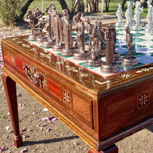 Schachspiel mit aufbewahrung - schachspiel,