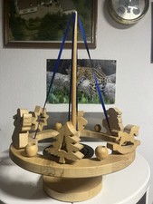Holz - Weihnachtsdekoration - Kranz - Kerzenständer 