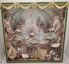 Bild, Shadowbox, Collage, Layout, Vintage, Deko, 3D, La Blanche