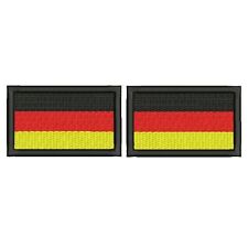 2x DEUTSCHLAND FLAGGE FAHNE mit KLETT Aufnäher Patch gestickt je (4 x 2,5 cm)