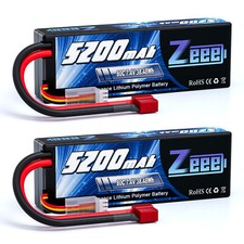 2x Zeee 7.4V 5200mAh 2S LiPo