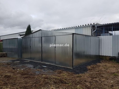 Blechgarage 7x7m fertiggarage - blechgarage,