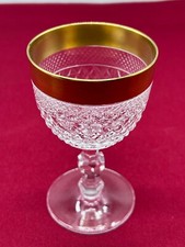 BLEIKRISTALL KRISTALL GLAS BREITER GOLDRAND H/Du 11,7/6,7cm WEISSWEINGLAS