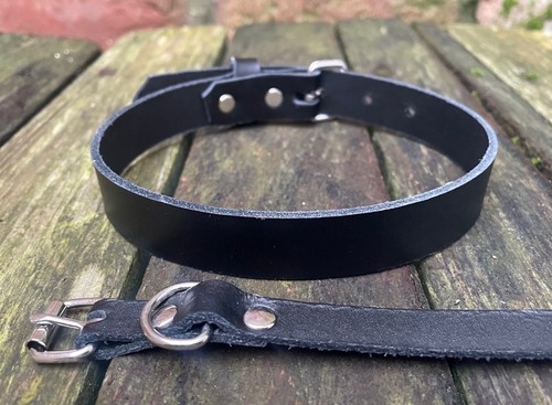 Echt leder schlicht choker - leder,