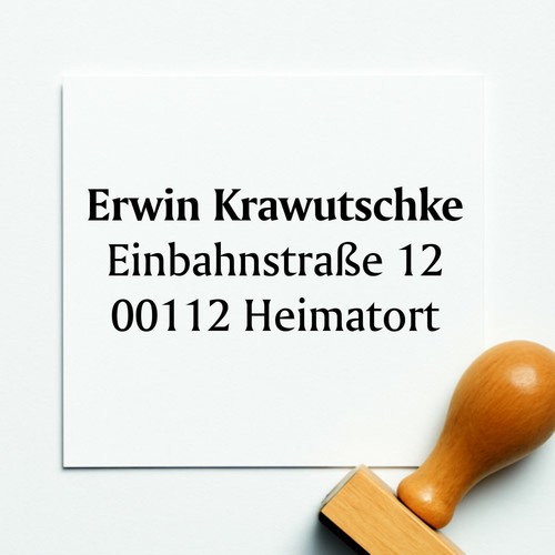 Personalisierter holzstempel - personalisierter,