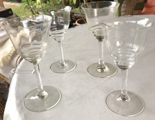 4 Stück antike alte Weingläser #837-31