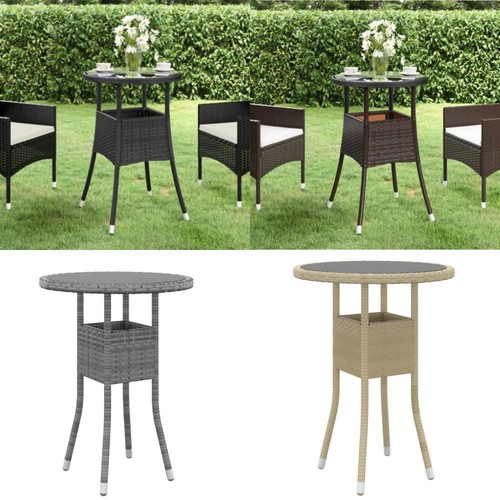 Gartentisch ø60x75cm hartglas - gartentisch,