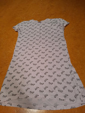 Nachthemd Mädchen * Größe 146/152 * zartrosa mit Schmetterlingen * Kurzarm *