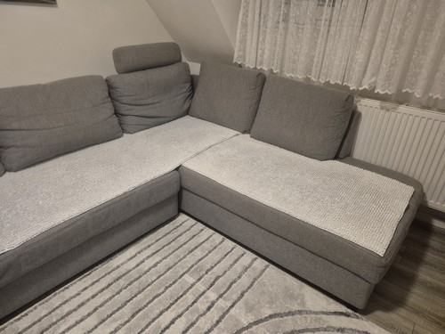 Graues sofa mit - sofa,