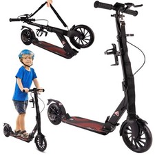 Malplay Kinderroller Scooter Roller mit Flaschenhalter, Gurt Bremse Stoßdämpfung