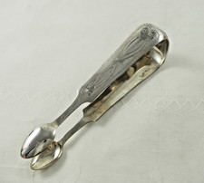 Antike silberne Zuckerzange