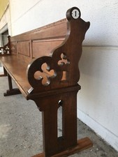 Kirchenbank / Sitzbank neogothisch um 1900 Eiche / Kiefer - toller Zustand