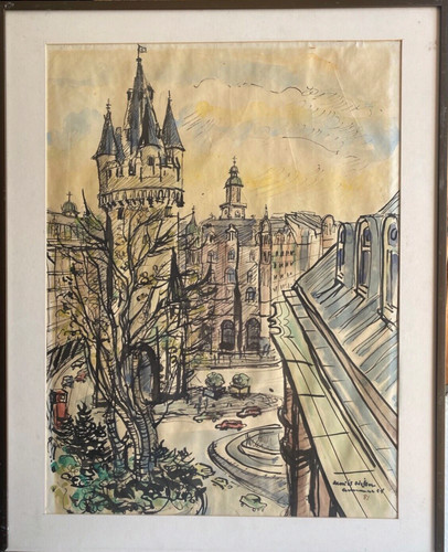 Tusche aquarell sign - ::,