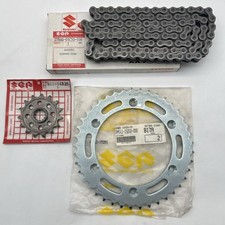 SUZUKI DR 350 SE KETTENSATZ KETTEN KIT CHAIN & SPROCKET SET ORIGINAL NEU L0137
