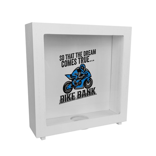 Bike bank rahmen spardose aus - bank,