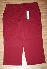 7/8-STRETCH-HOSE mit CARGO-TASCHE dunkelrot ~ rot GR.46 48 50 52 NEU