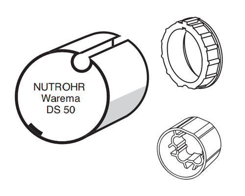 Somfy adapterset rundnut - rundnut, 50