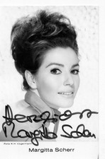 Margitta Scherr+ - seltenes original Autogramm auf Karte - "SALTO MORTALE"