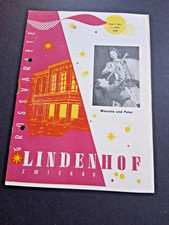 1959 märz ZWICKAU DDR programm VARIETÉ LINDENHOF zirkus circus acts