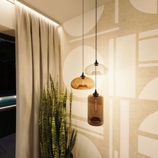 s.luce Cruet Galerie-Pendelleuchte Glas extra lang 5m Hängelampe Hängeleuchte