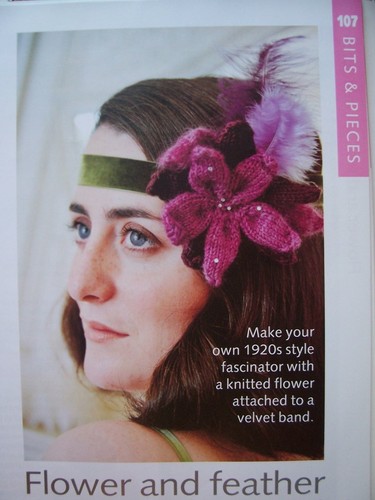 Flower and feather headband - flower,