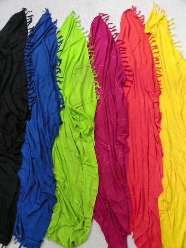 Sarong mit stickerei uni - mit,