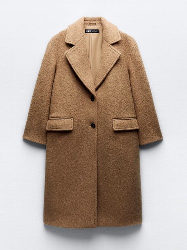 Zara bouclé mantel - bouclÉ,