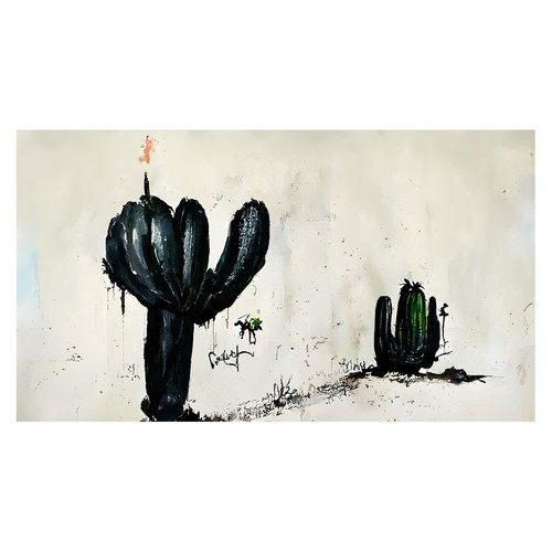 Kaktus aquarell abstrakt - aquarell,