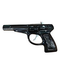 Blech Kinder Spielzeug Pistole King Zündplättchenpistole Sehr gut erhalten 02