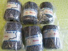 6 x 20g Schoeller Wolle "Illustra" Metallic Glanzgarn, silber