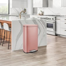 Mülleimer 30L, Treteimer Edelstahl,Stahl, Soft-Close Tretmülleimer, Abfalleimer