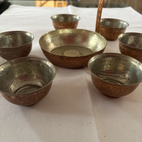 Kupfer set schale mit bechern - kupfer,