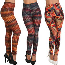 Leggins Hose Jeans-Look Leggings Tatoo Jeansleggins Print Knochen Totenkopf UK