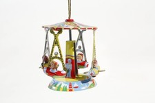 * Blechspielzeug  MINIATUR - KARUSSELL mit Flugzeugen