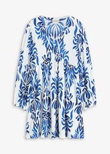 Kleid Gr. 48/50 Wollweiß Blau