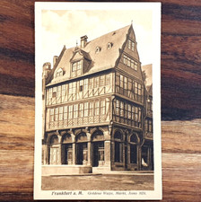 Historische Ansichtskarte, 1920er, Frankfurt a.M., Goldene Wage Waage Markt 1624