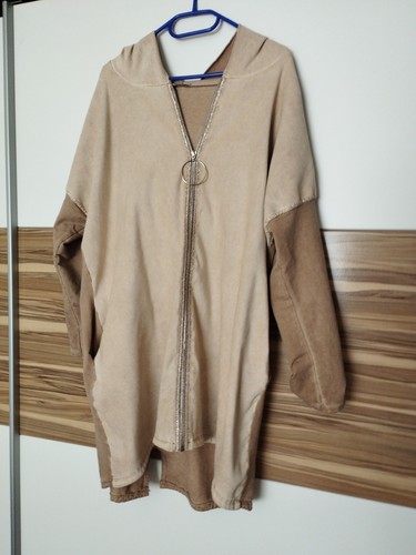Braune blusenjacke mit kapuze - mit,