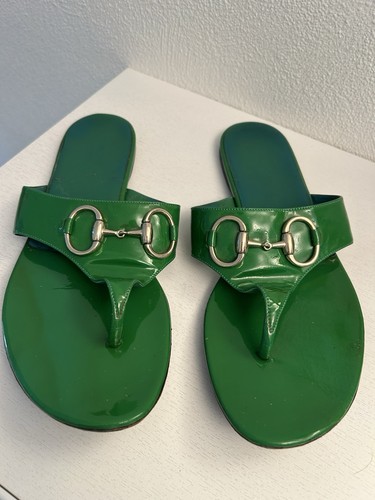 Gucci sandalen lackleder grün - sandalen,