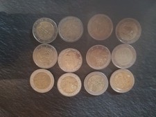 12 X 2 Euro Münzen Konvolut Euro Länder Kurs- und Sammlermünzen Zirkuliert 