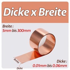 Kupferband Folie Flach Band