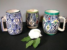 Antik/alt 3x Keramik Krug SAFI