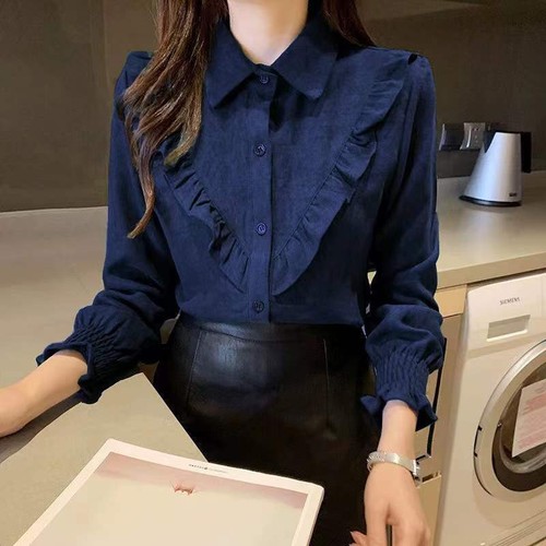 Damen kord hemd bluse - hemd, top