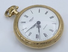 Vintage Uhlmann Geneve Halskette Kettenuhren Damen Uhr Quarz/ Vergoldet